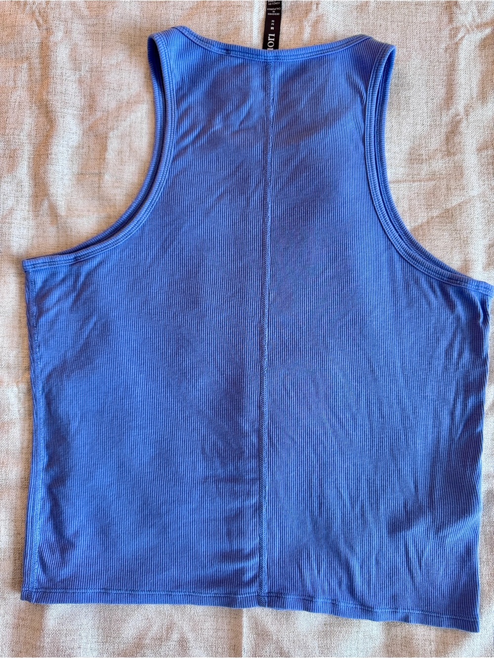 Vuori Halo Essential Rib Tank Periwinkle Blue Modal Blend Sleeveless Top Medium - Picture 4 of 10